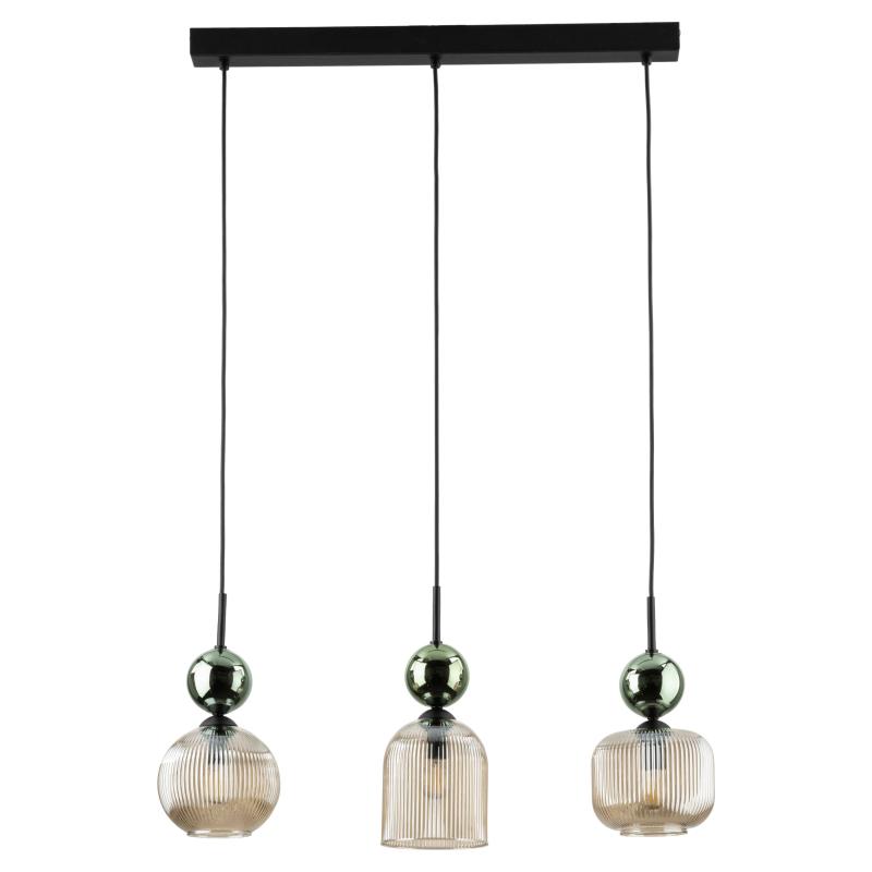 Sophia green cognac lampa wisząca 3XE14
