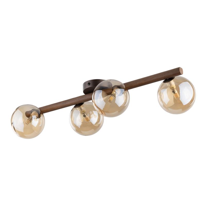 Estera wood orzech bursztyn lampa sufitowa 4XG9