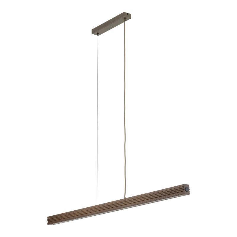 Viga wood LED sosna szczotkowana orzech lampa wisząca