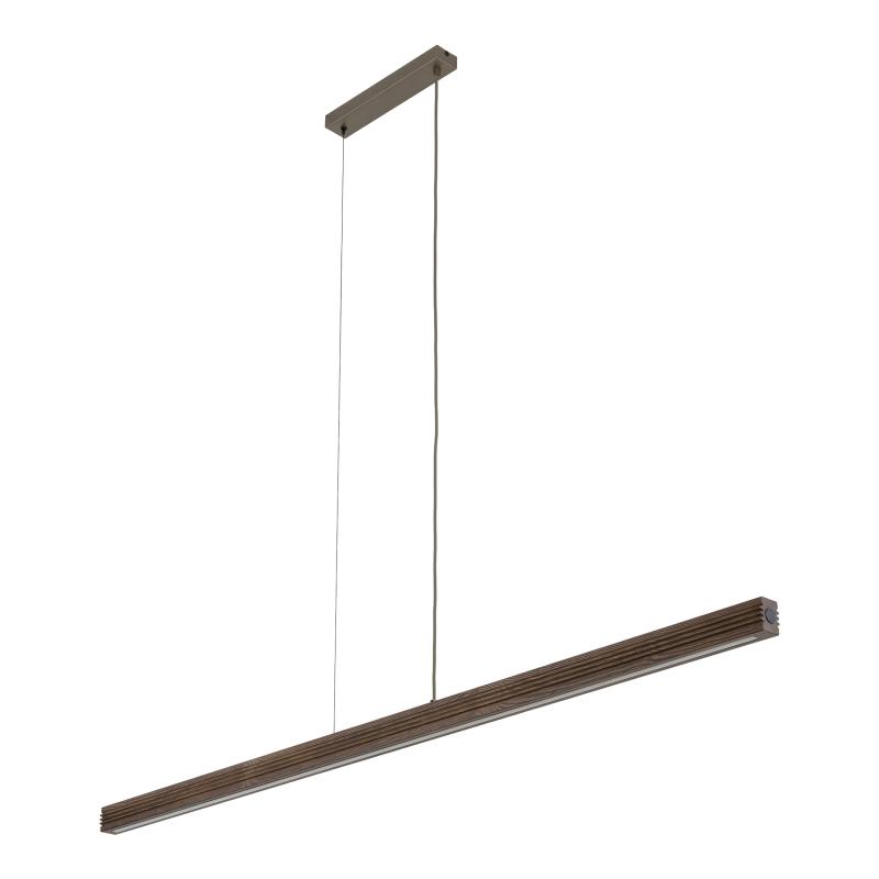 Viga wood LED sosna szczotkowana orzech lampa wisząca