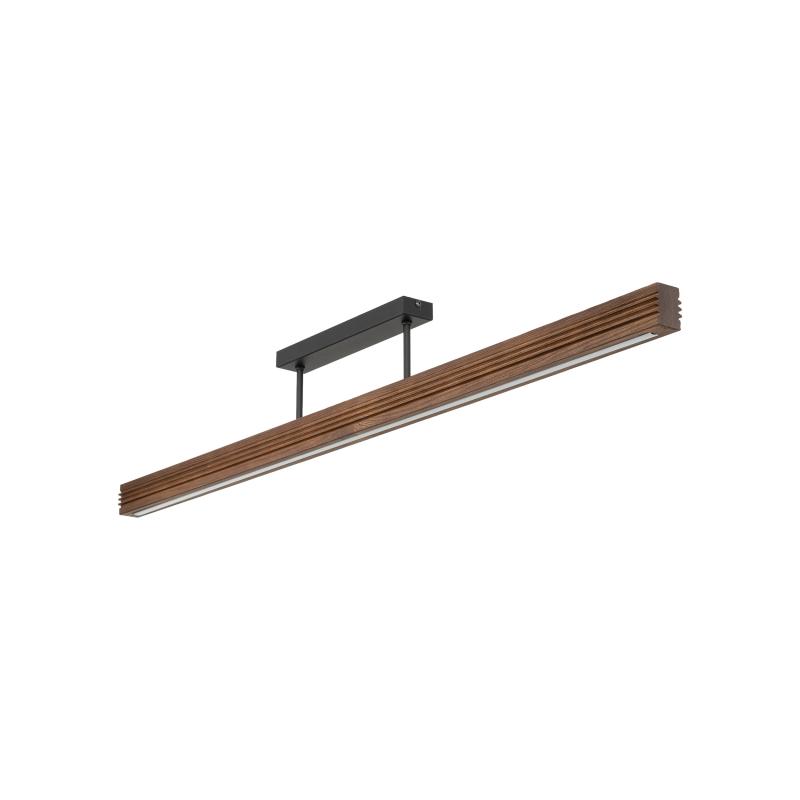 Viga wood LED sosna szczotkowana orzech lampa sufitowa