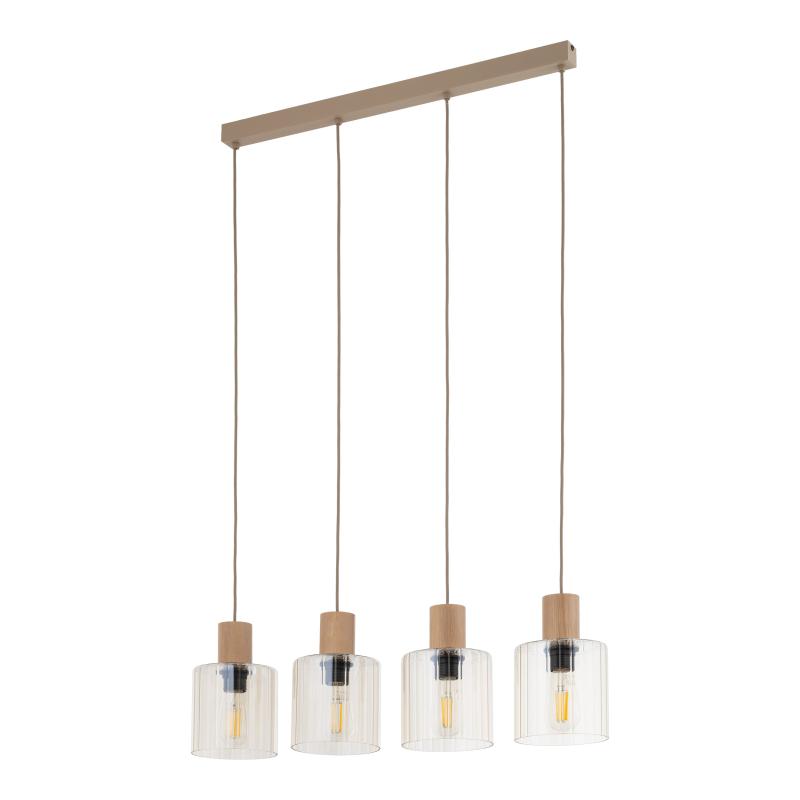 Sierra wood lampa wisząca 4XE27