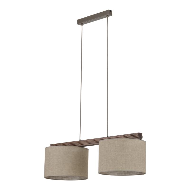 Viga shade orzech lampa wisząca 2XE27