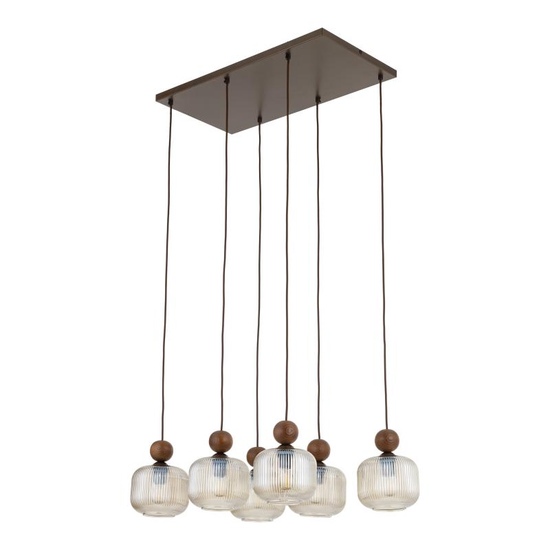 Ballo orzech lampa wisząca 6XE14