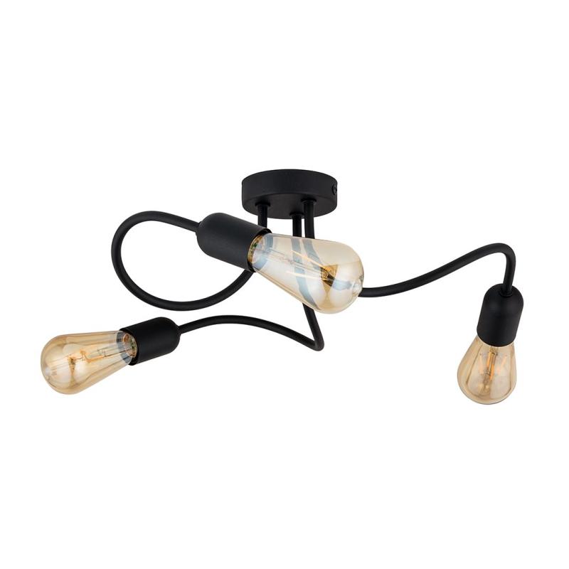 Wave black lampa sufitowa 3 E27
