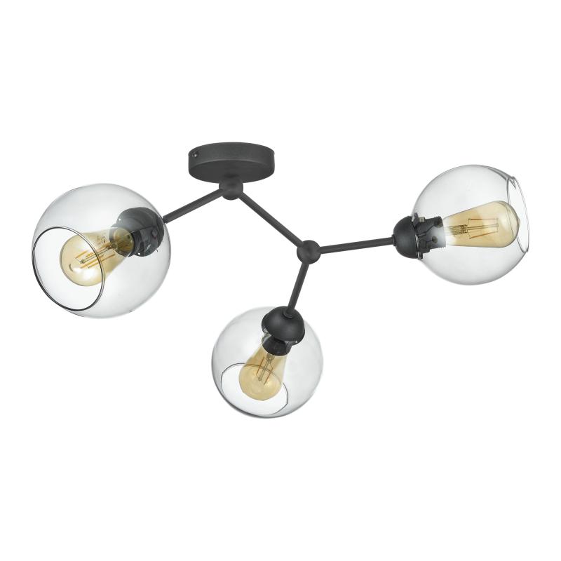Fairy lampa sufitowa 3 pł czarna