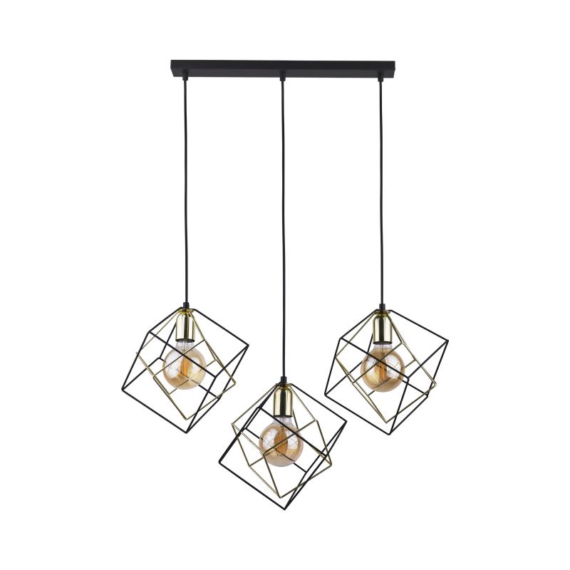 Alambre lampa wisząca 3 pł listwa cz/zł