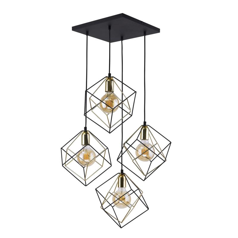 Alambre lampa wisząca 4 pł cz/zł