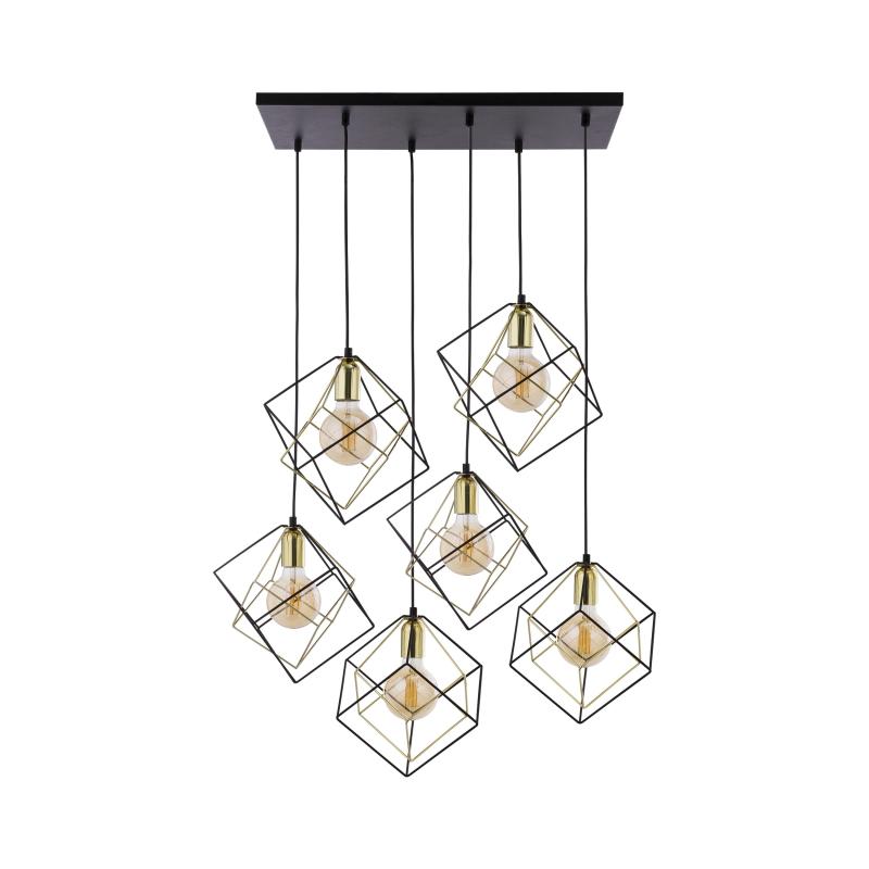 Alambre lampa wisząca 6 pł cz/zł