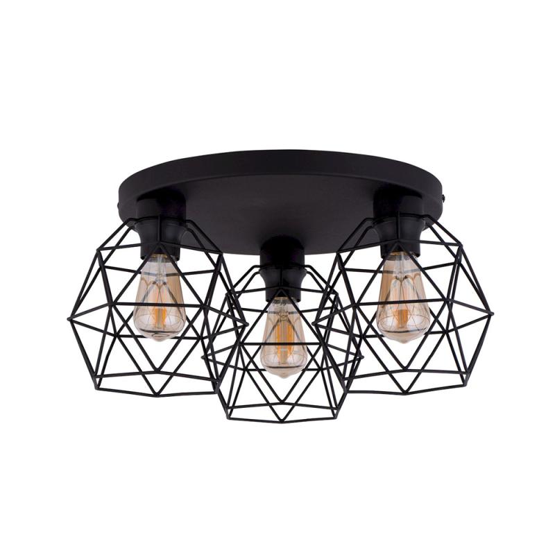 Galaxy black lampa sufitowa 3 p koło