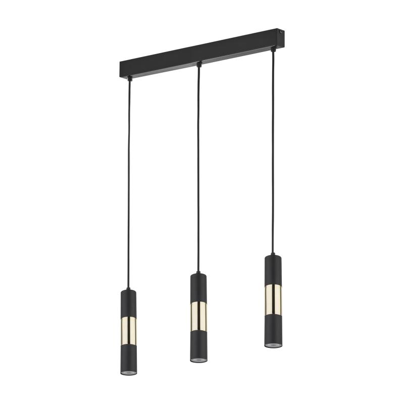 Vivien black/gold lampa wisząca 3 listwa