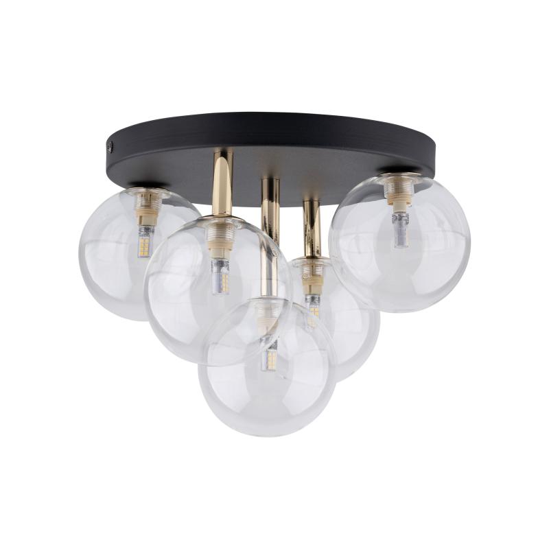 Nilos black / gold lampa sufitowa 5pł