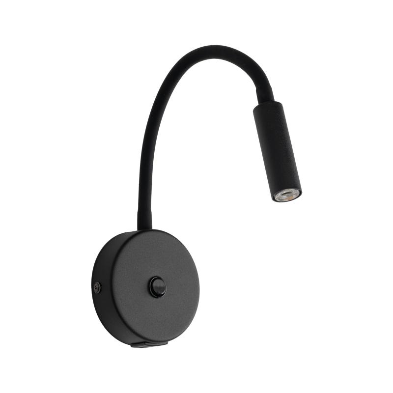 Lagos black kinkiet 1 USB